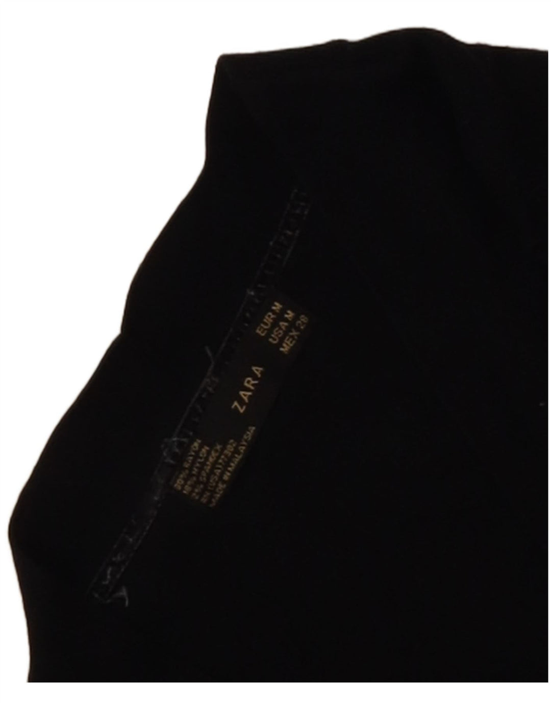 Zara Γυναικεία Ζακέτα Crop UK 12 Medium Black
