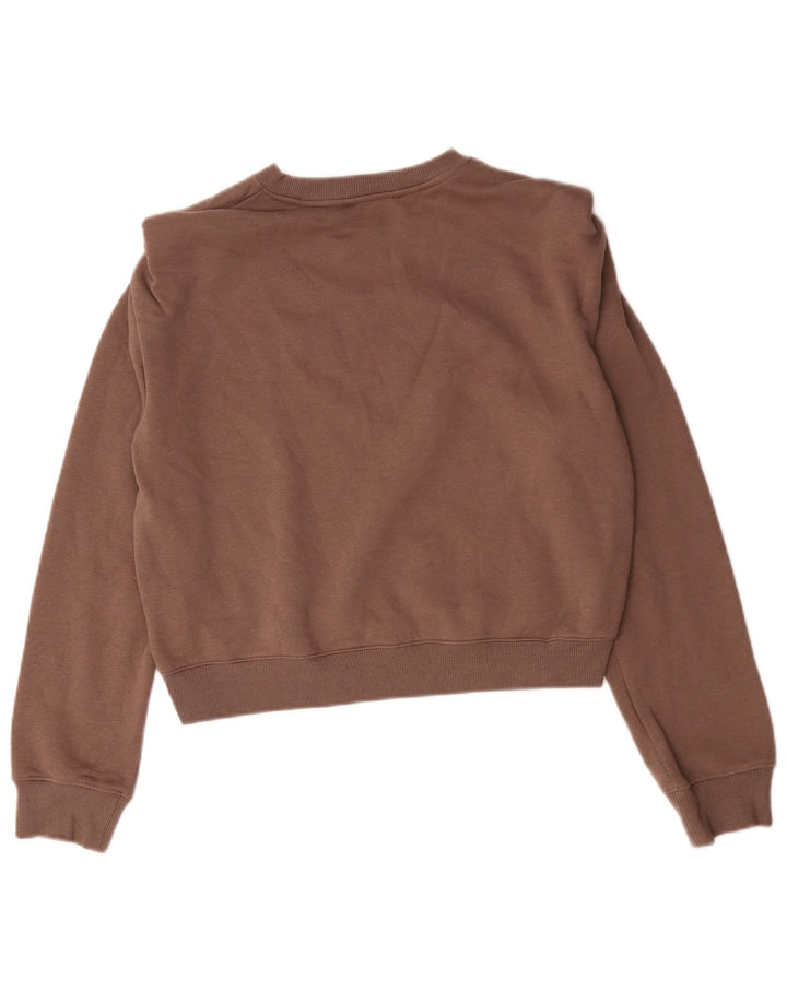 Zara Γυναικείο Φούτερ μεγάλου μεγέθους Jumper UK 10 Small Brown Βαμβακερό
