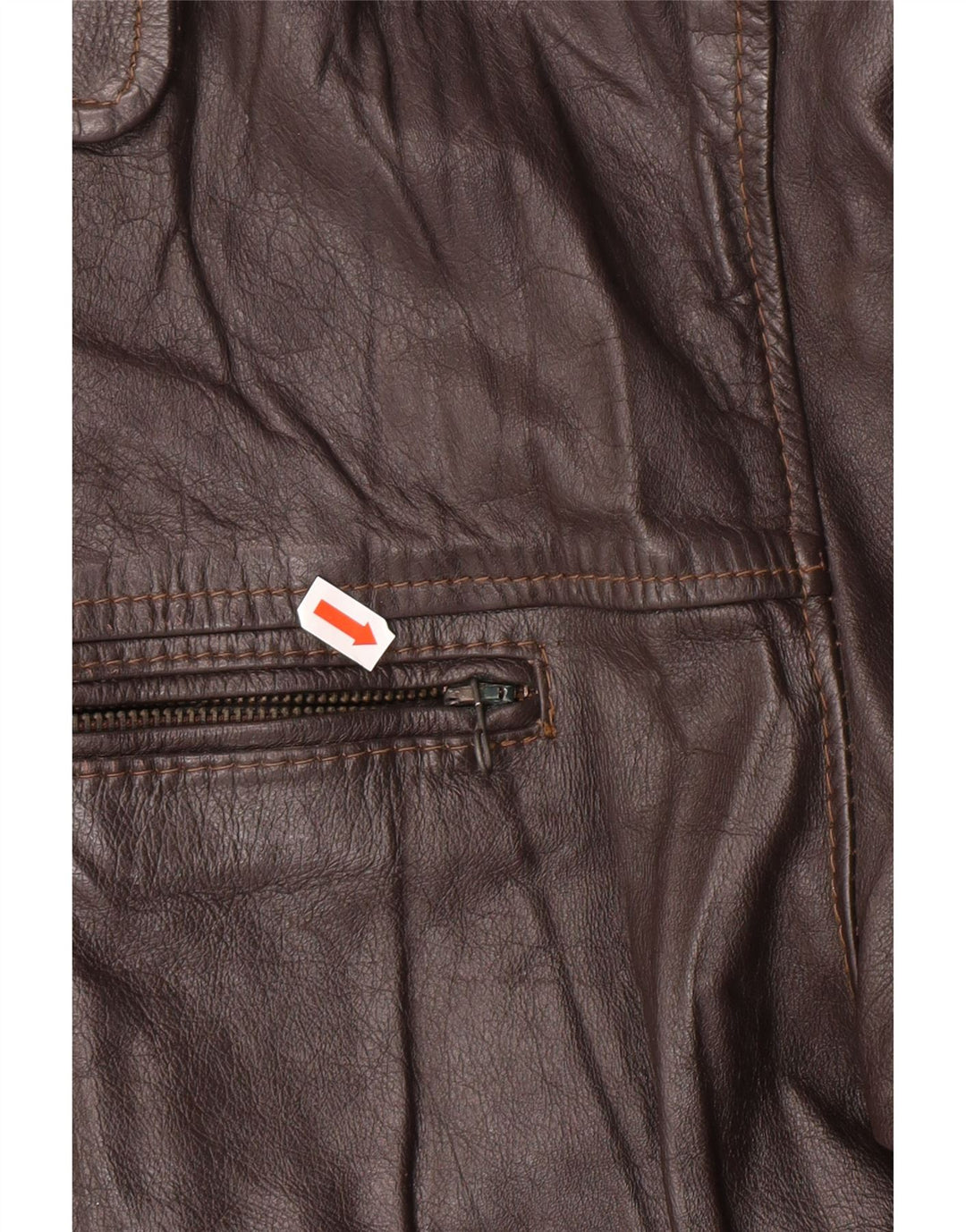 VINTAGE Ανδρικό Δερμάτινο Μπουφάν UK 42 XL Καφέ Δερμάτινο