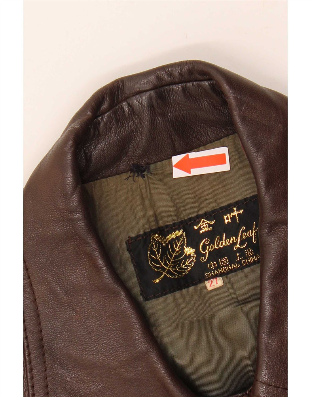 Golden Leaf Ανδρικό Δερμάτινο Μπουφάν UK 38 Medium Brown