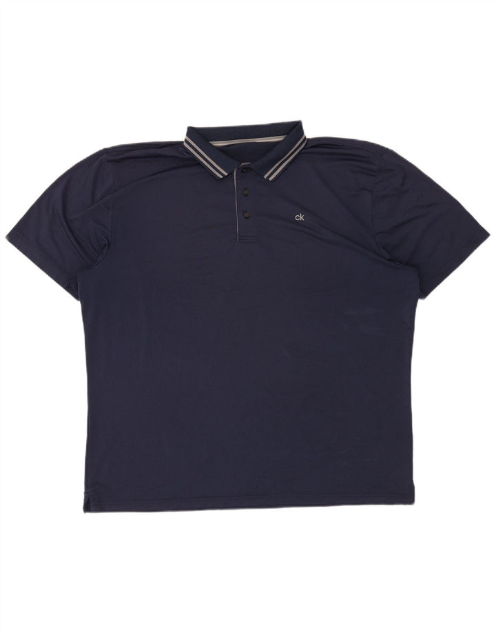 CALVIN KLEIN Ανδρικό πουκάμισο Golf Polo XL Navy Blue Polyester
