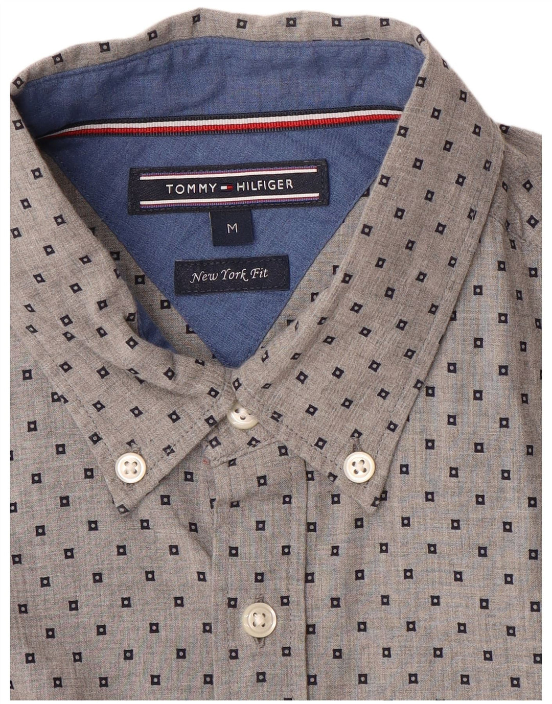 Ανδρικό πουκάμισο Tommy Hilfiger New York Fit Medium Grey Geometric