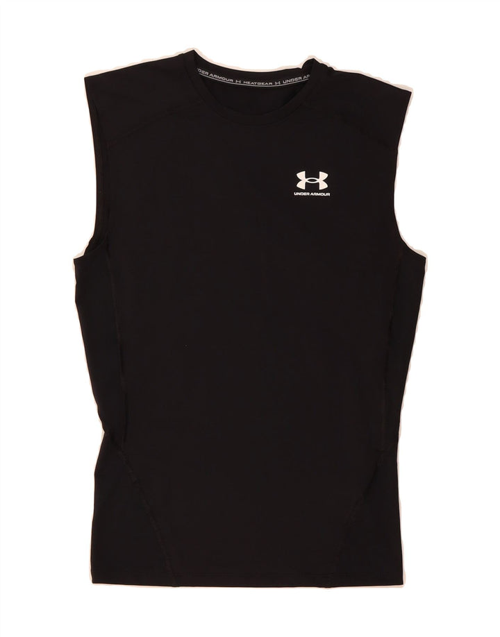UNDER ARMOUR Womens Heat Gear Vest Top UK 14 Large Black Polyester Vintage Under Armour and Second-Hand Under Armour from Messina Hembry 