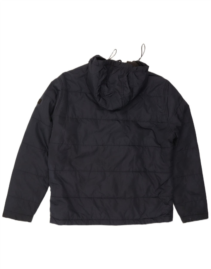 Jack & Jones Ανδρικό μπουφάν με κουκούλα UK 42 XL Navy Blue Polyester