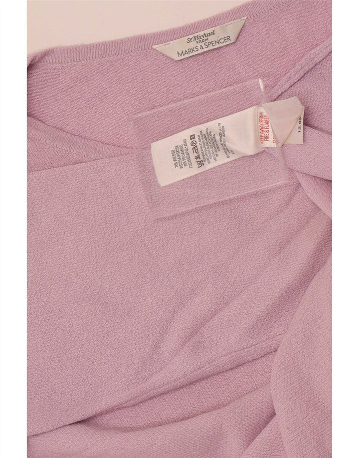Marks & Spencer Womens St. Michael Top 3/4 μανίκια UK 12 Medium Purple