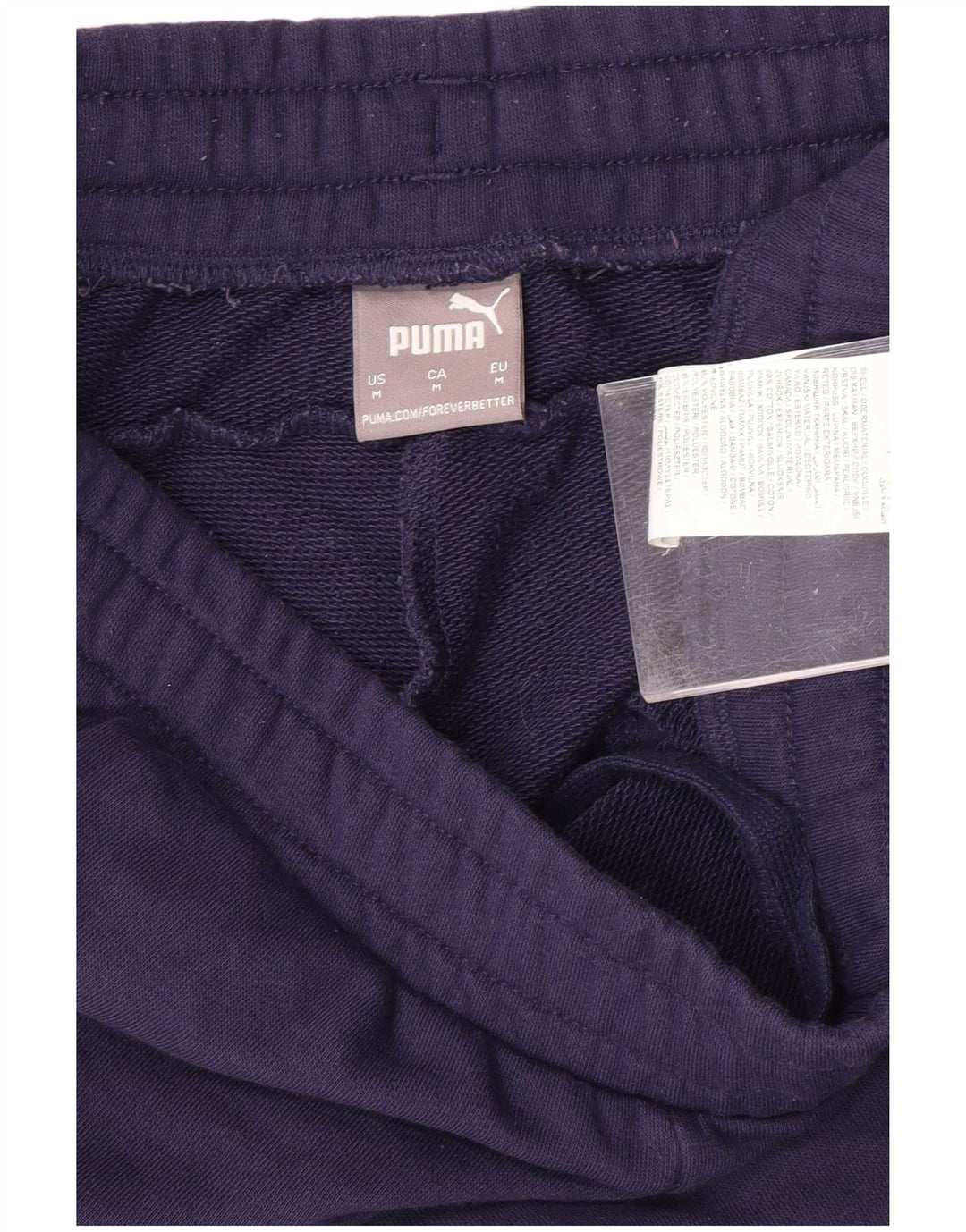Γυναικεία αθλητική φόρμα PUMA Παντελόνι Joggers UK 14 Medium Navy Blue Cotton