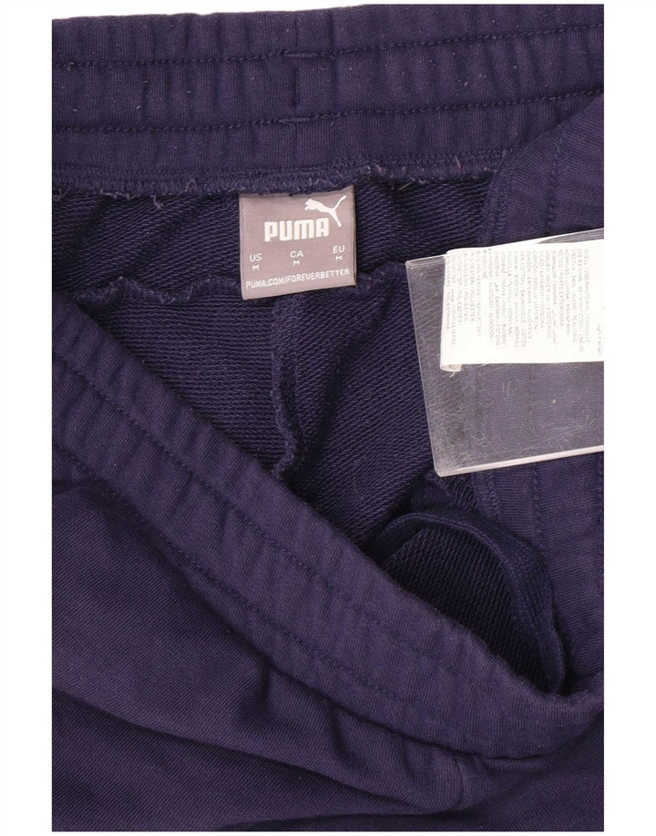 Γυναικεία αθλητική φόρμα PUMA Παντελόνι Joggers UK 14 Medium Navy Blue Cotton