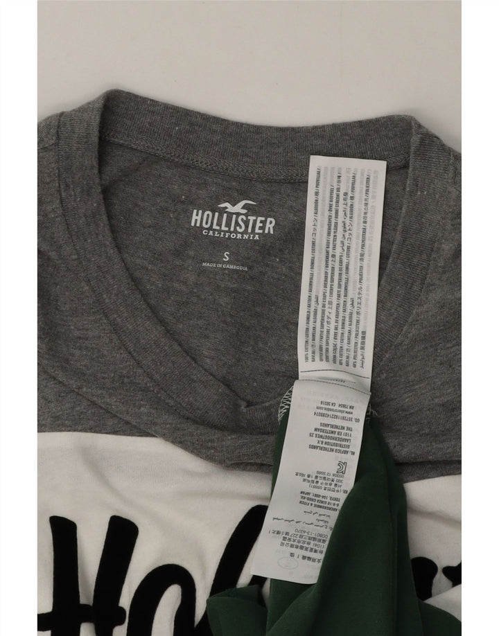 HOLLISTER Mens Graphic Top Long Sleeve Small Multicoloured Colourblock