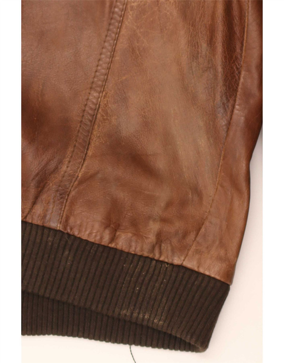 Vintage Ανδρικό Στρατιωτικό Δερμάτινο Μπουφάν UK 36 Small Brown