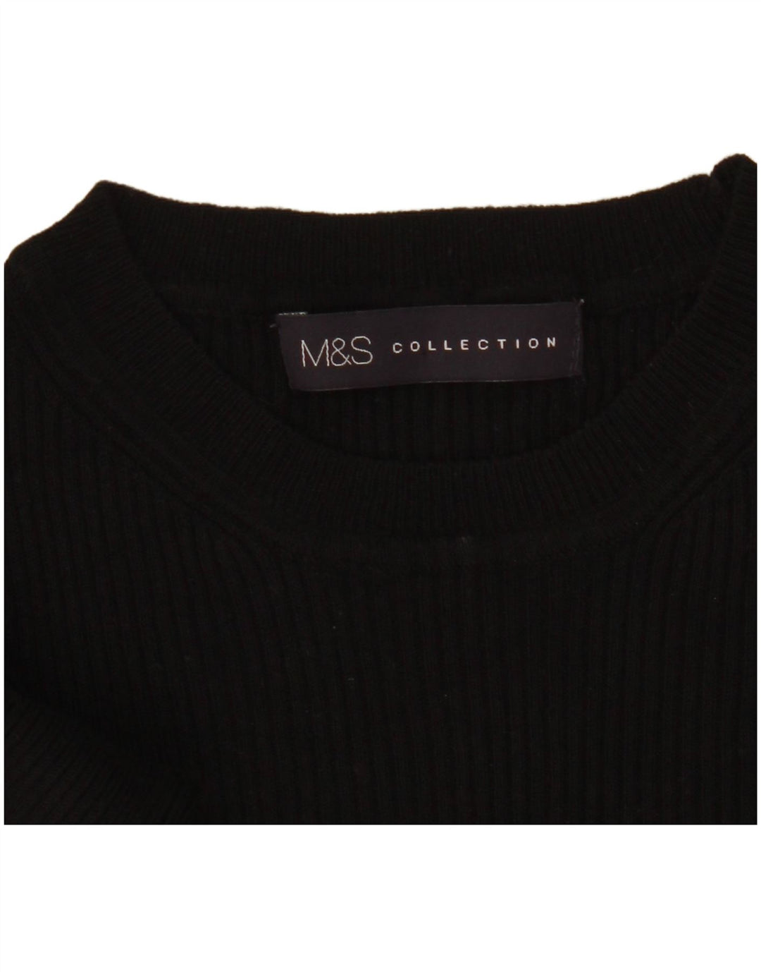 Marks & Spencer Γυναικείο πουλόβερ με λαιμόκοψη UK 10 Small μαύρο
