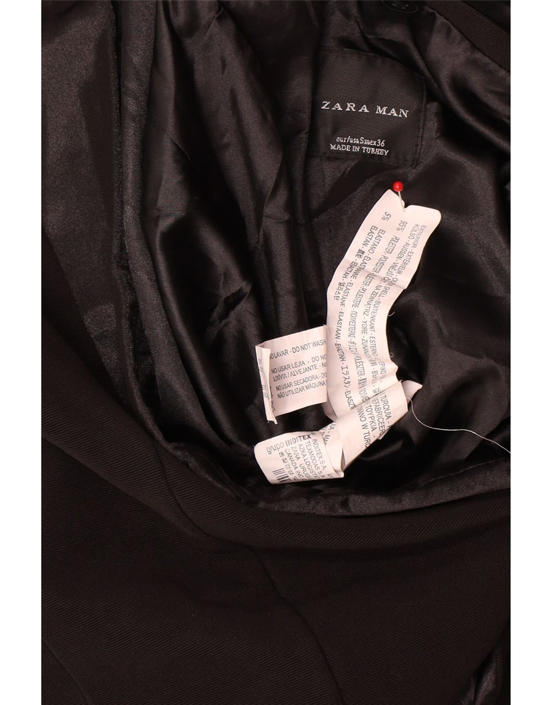 ZARA Γυναικείο Μπουφάν 1 Κουμπί Blazer UK 10 Small Black Polyester