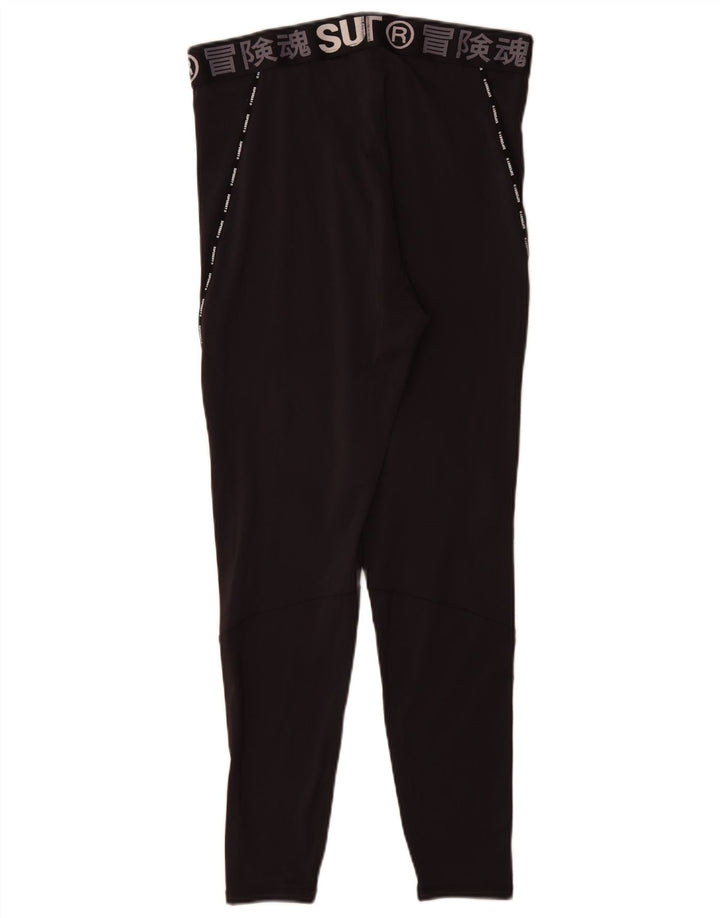 Γυναικεία γραφικά κολάν Superdry UK 18 XL Μαύρο Πολυεστέρας