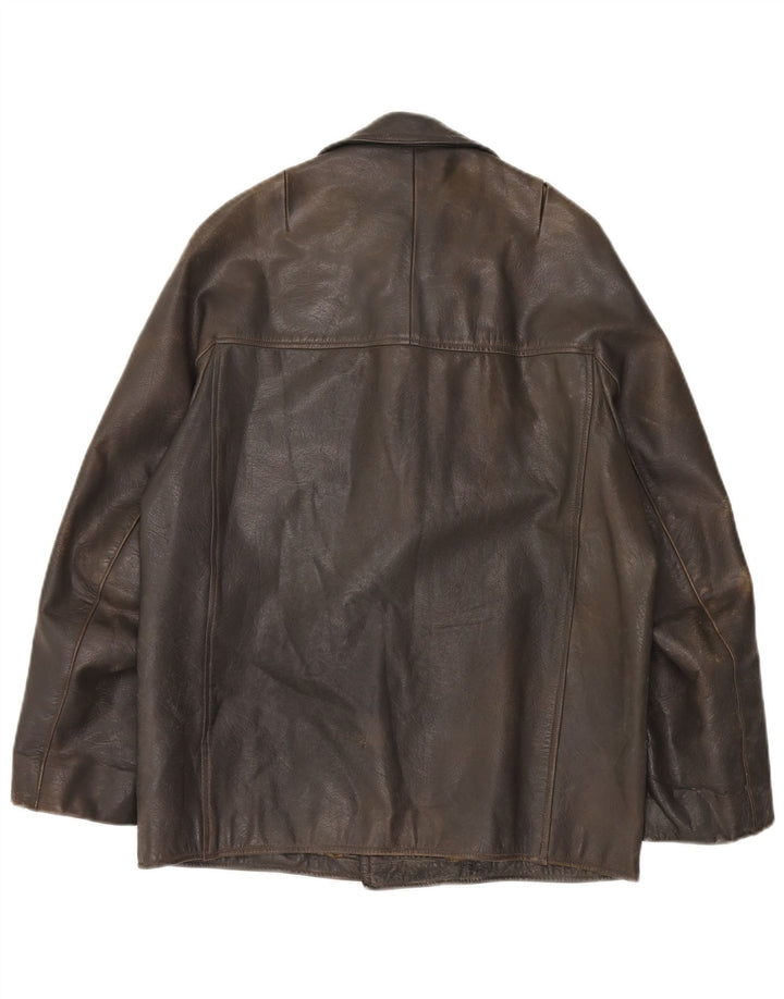 Vintage Ανδρικό Δερμάτινο Μπουφάν IT 48 Medium Khaki