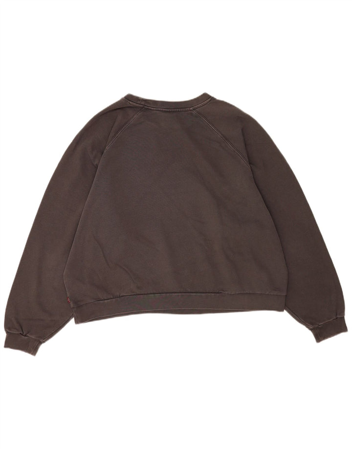 Γυναικείο γραφικό υπερμεγέθη φούτερ Levi's UK 18 XL γκρι βαμβακερό