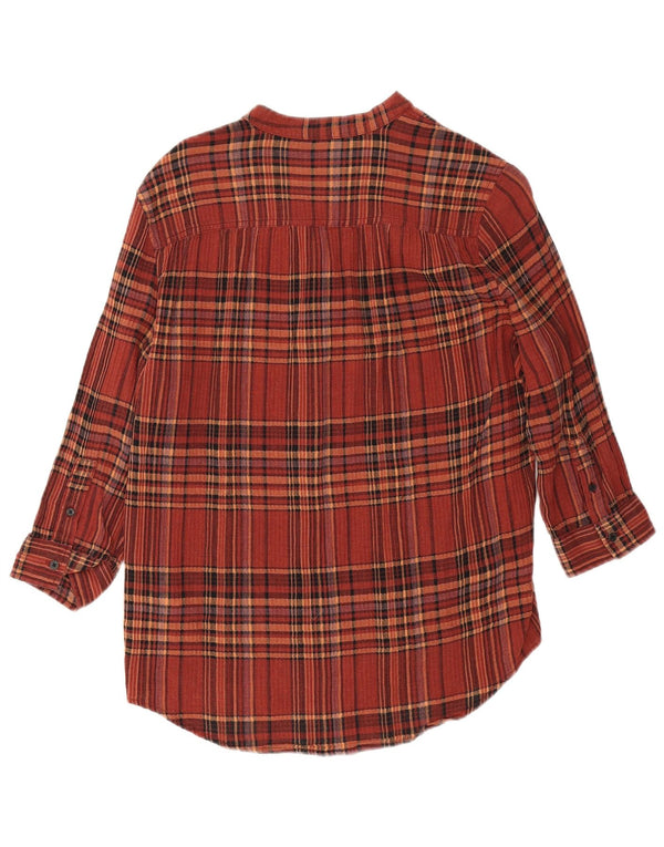 Μπλούζα Lee Womens 3/4 Relaxed Fit Top 10 Small Maroon καρό
