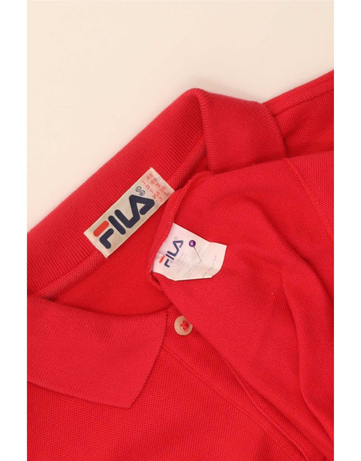 Fila Ανδρικό πουκάμισο πόλο IT 48 Μεσαίο κόκκινο βαμβακερό