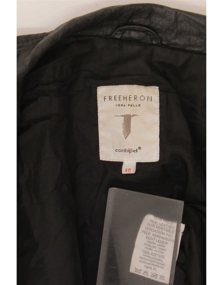 Conbipel Γυναικείο Δωρεάν Δερμάτινο Μπουφάν Heron IT 48 XL Μαύρο