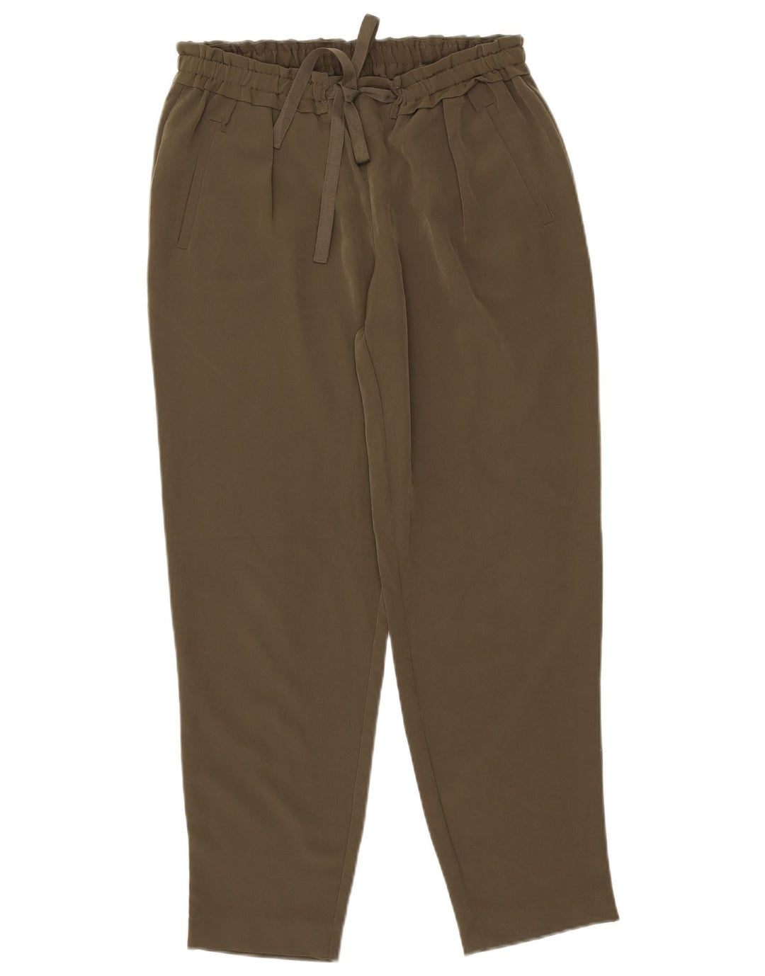 Zara Γυναικείο Tapered Casual Παντελόνι Medium W28 L27 Khaki Polyester