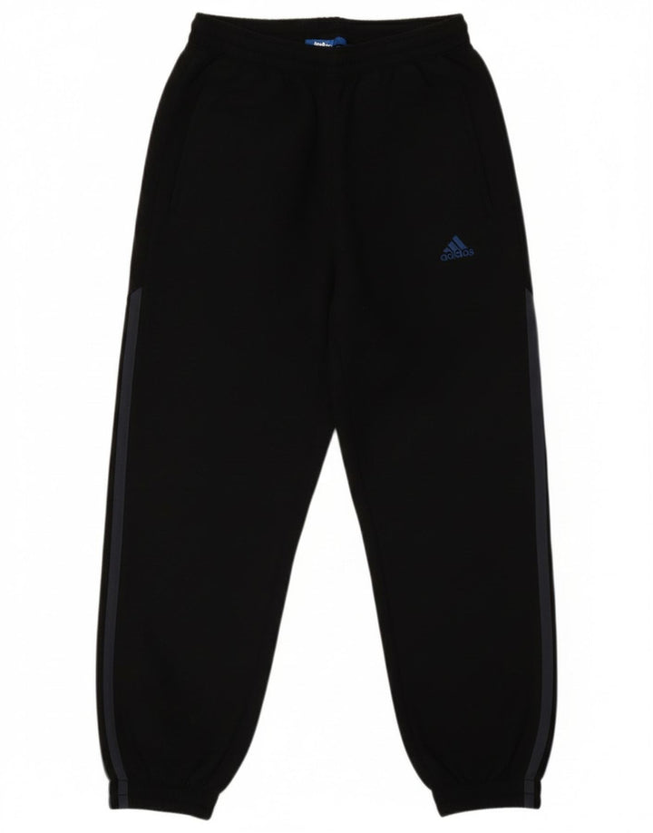 Adidas Boys Tracksuit Trousers Joggers 9-10 Years Black Polyester