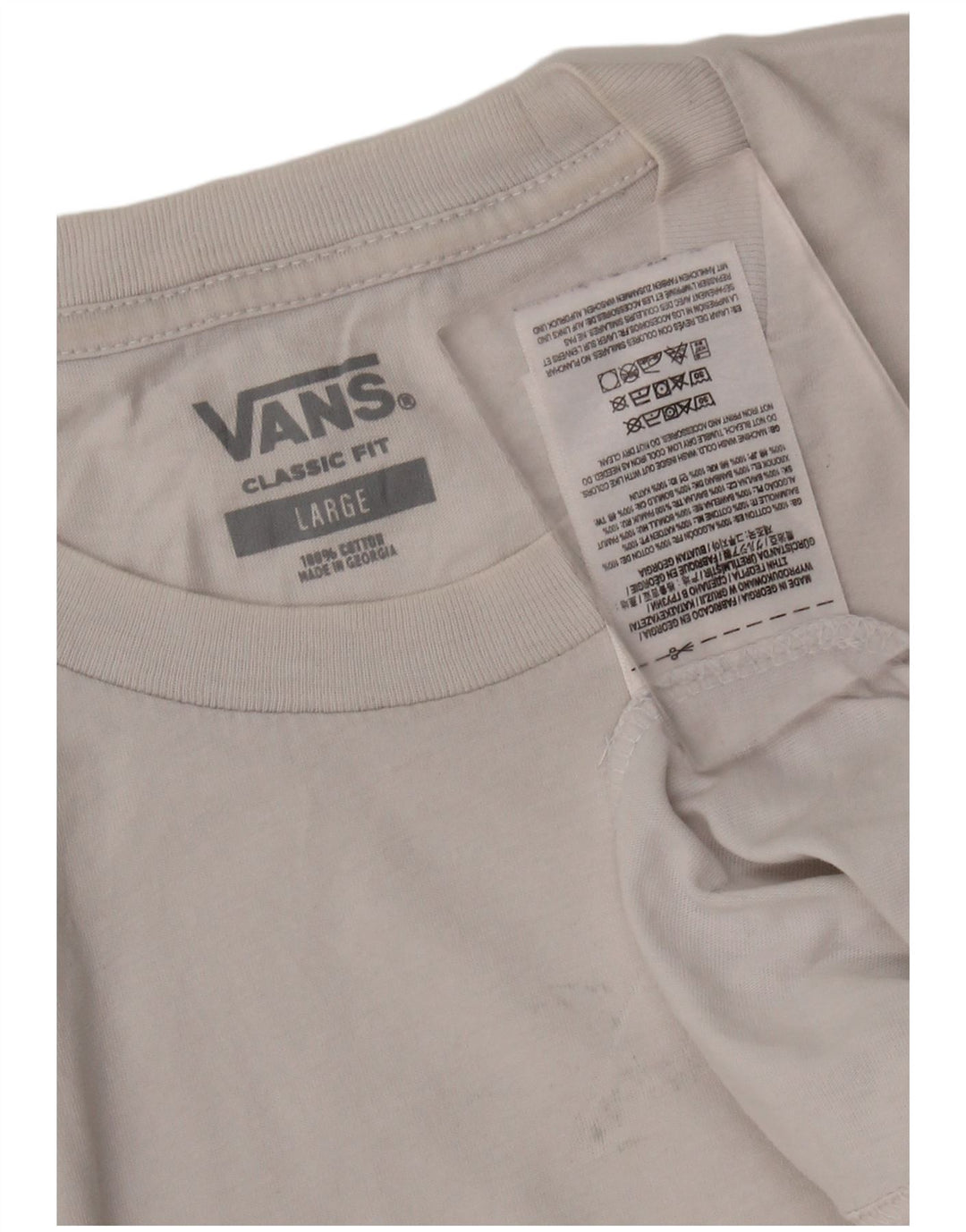 Ανδρικό μπλουζάκι VANS Classic Fit Top μεγάλο λευκό βαμβακερό