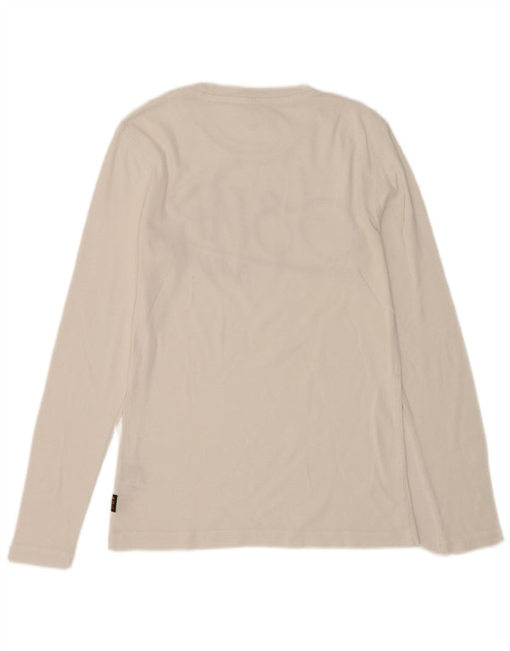 Ανδρικό γραφικό τοπ G-Star Μακρυμάνικο μεσαίο λευκό βαμβακερό