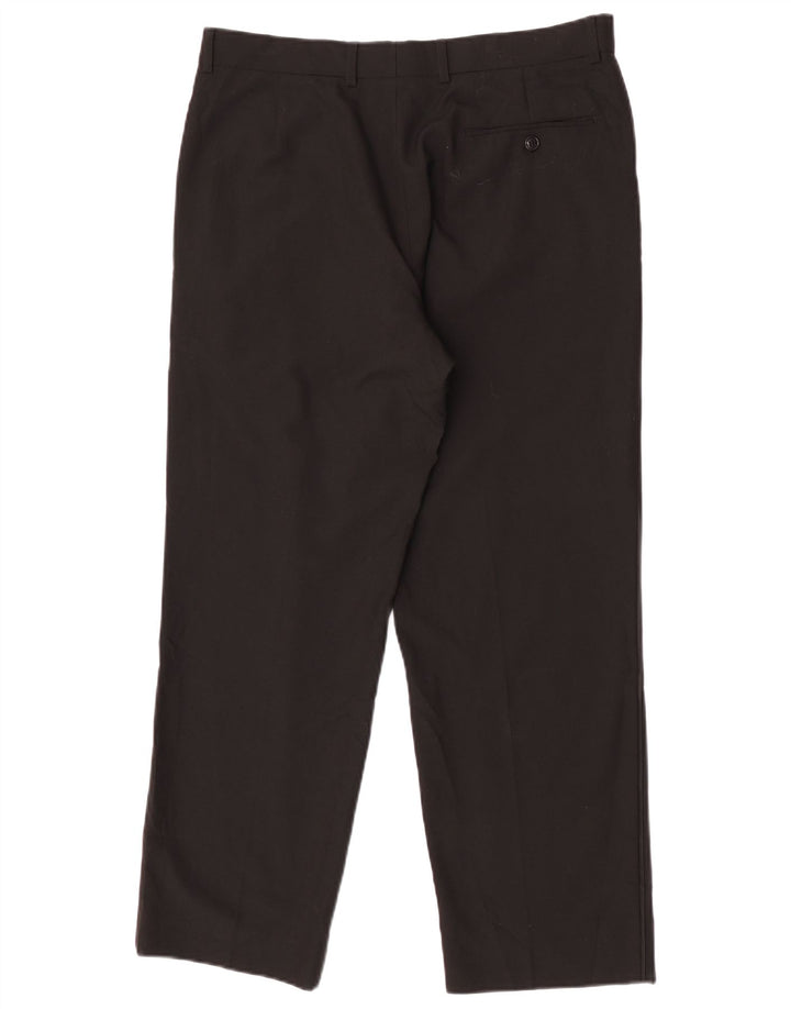 Marks & Spencer Ανδρικό ίσιο παντελόνι Chino W34 L29 Μαύρο πολυεστέρα