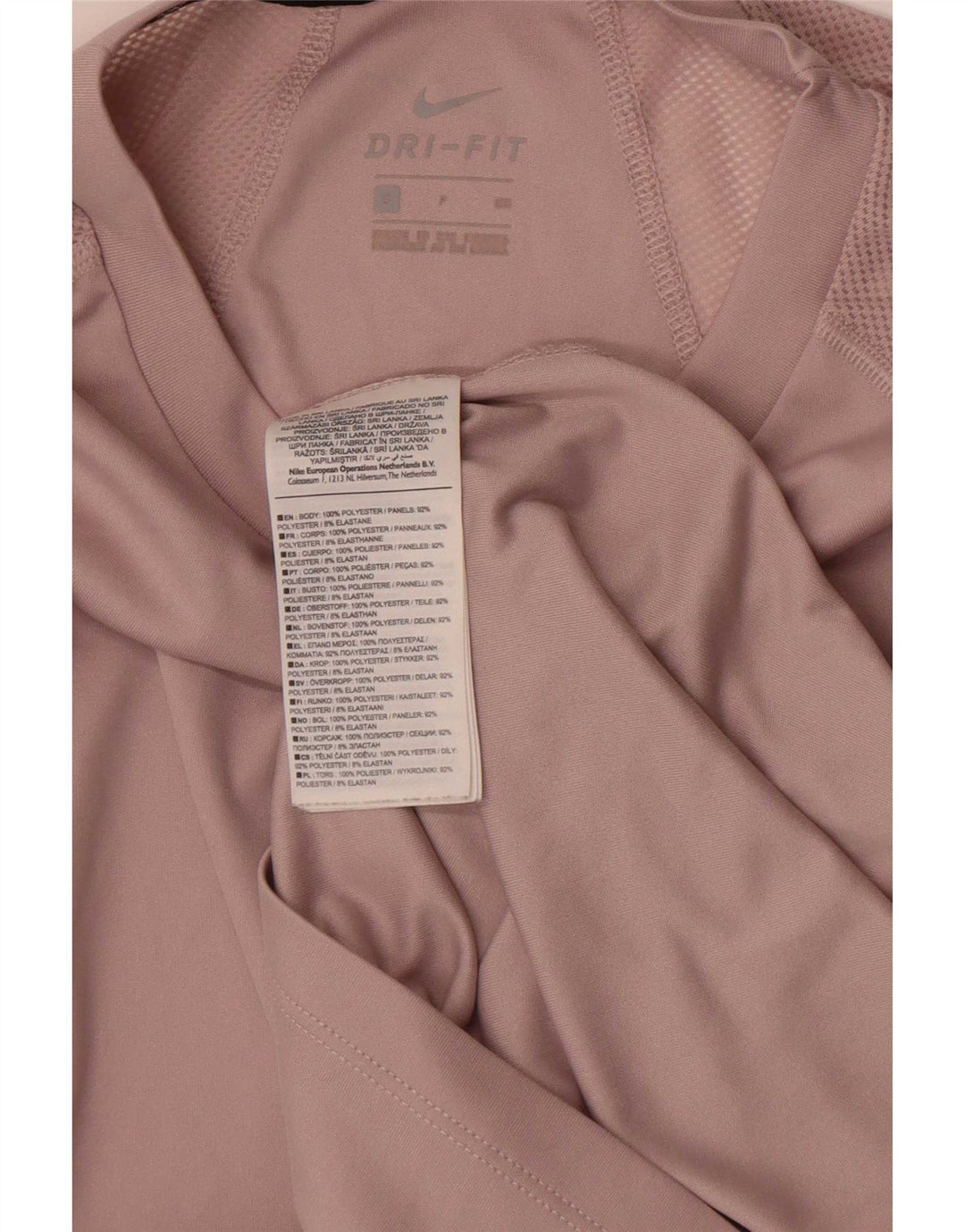 Γυναικείο μπλουζάκι Nike Dri Fit Top UK 10 Small Pink Polyester