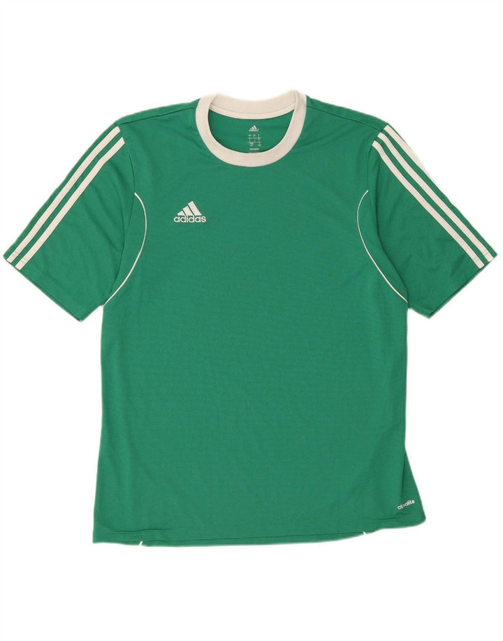 ADIDAS Mens Climalite T-Shirt Top Large Green Polyester