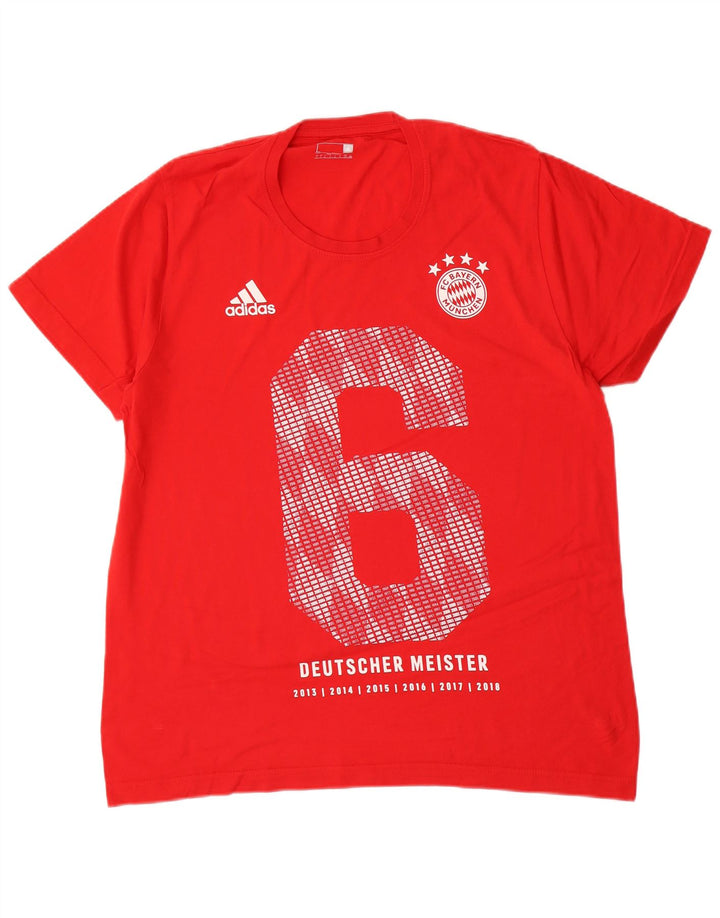 Ανδρικό γραφικό T-Shirt Adidas Top μεγάλο κόκκινο