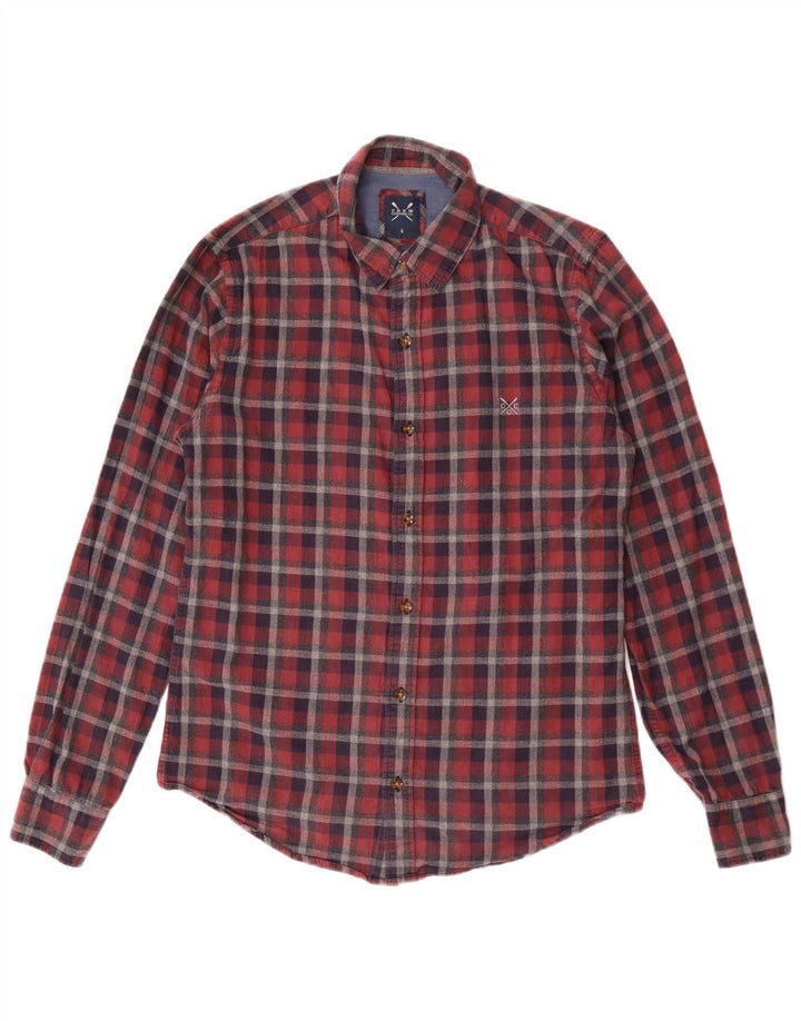 Ανδρικό φανελένιο πουκάμισο Crew Clothing Μικρό κόκκινο βαμβακερό