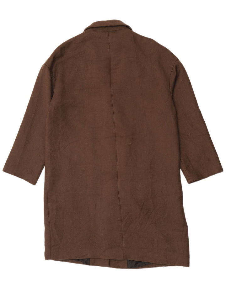 Zara Γυναικείο Oversized Πανωφόρι UK 14 Medium Brown Πολυεστέρας