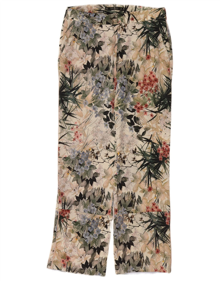 Zara Γυναικείο ίσιο παντελόνι Chino Medium W28 L29 Πολύχρωμο Floral
