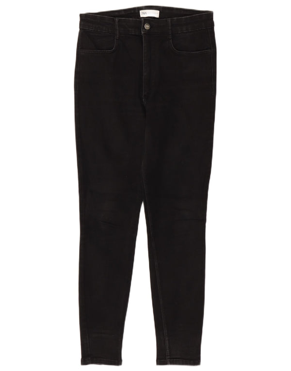 Zara Γυναικείο Skinny Jeans EU 42 Large W32 L28 Μαύρο βαμβακερό