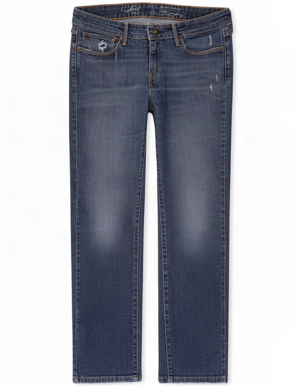 Γυναικείο τζιν Levi's Slight Curve Χαμηλής μέσης ίσιο W30 L30 Μπλε βαμβακερό