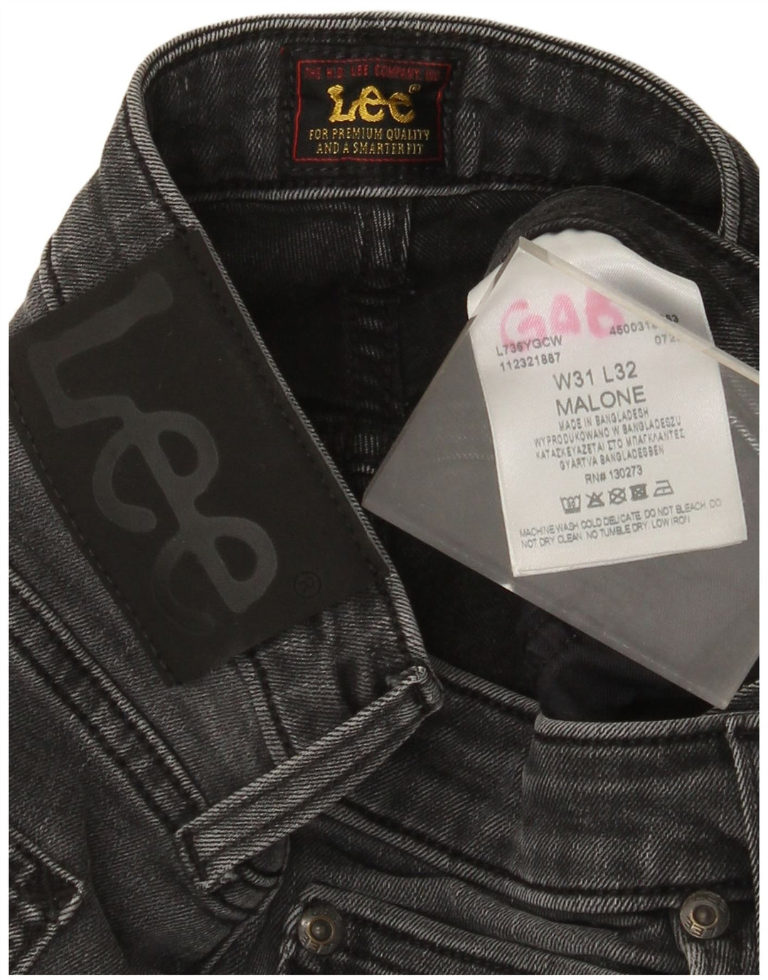 Lee Mens Malone Slim Jeans W31 L27 Γκρι βαμβακερό
