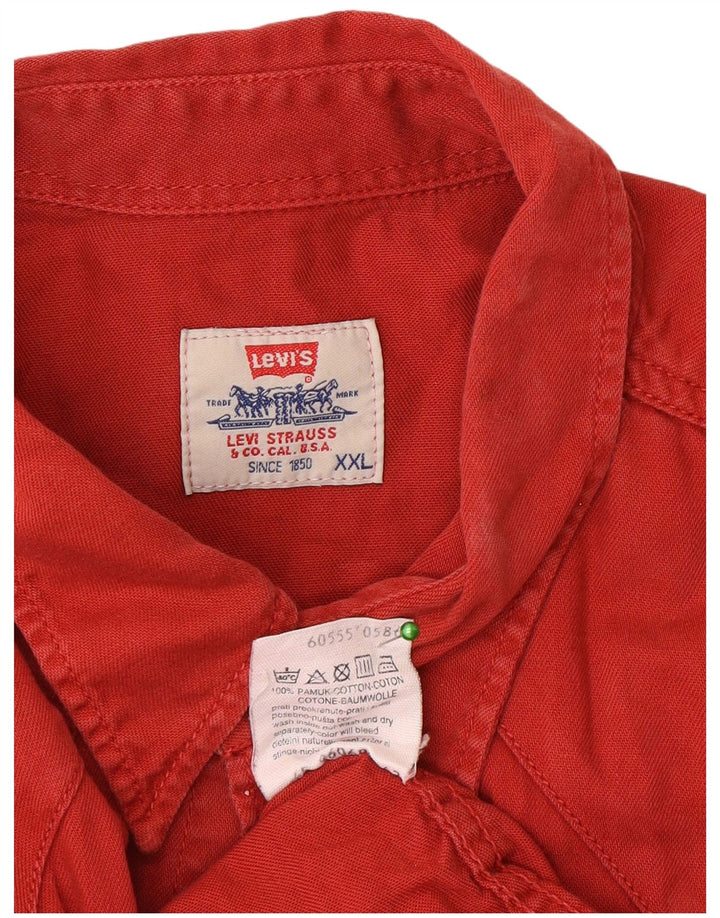 Ανδρικό πουκάμισο Levi's 2XL κόκκινο βαμβακερό