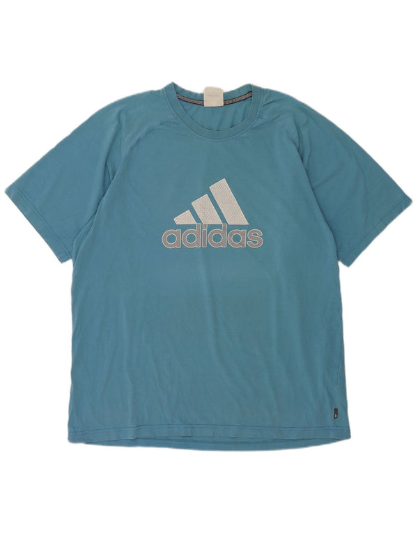 Ανδρικό γραφικό T-Shirt Adidas Top XL Μπλε βαμβακερό
