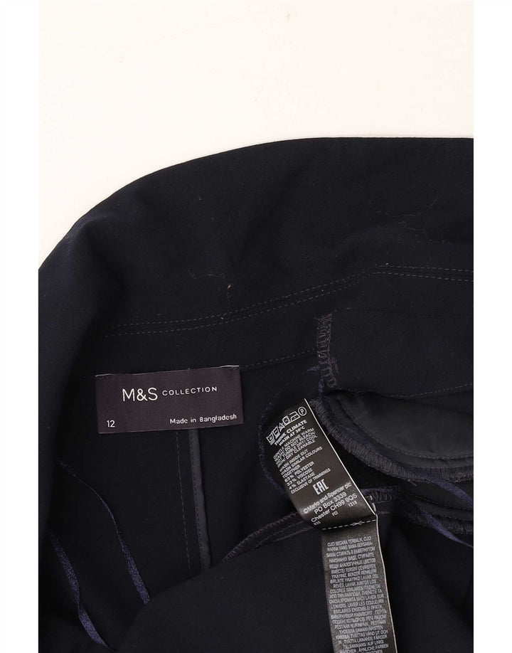 Marks & Spencer Γυναικείο μπουφάν ανοιχτό 3/4 μανίκι UK 12 Medium Navy Blue