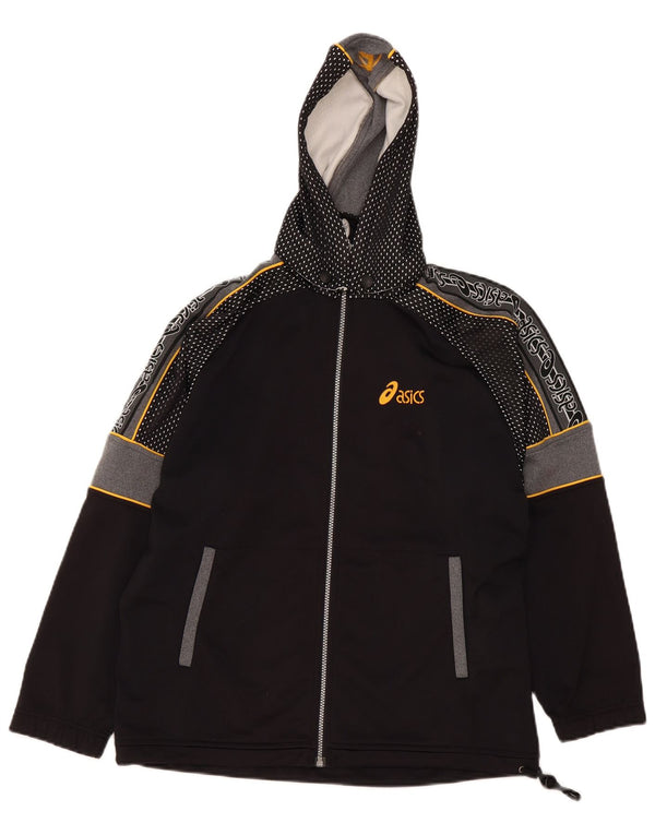 Asics Boys Loose Fit Zip Hoodie πουλόβερ 13-14 ετών Μαύρο Colourblock