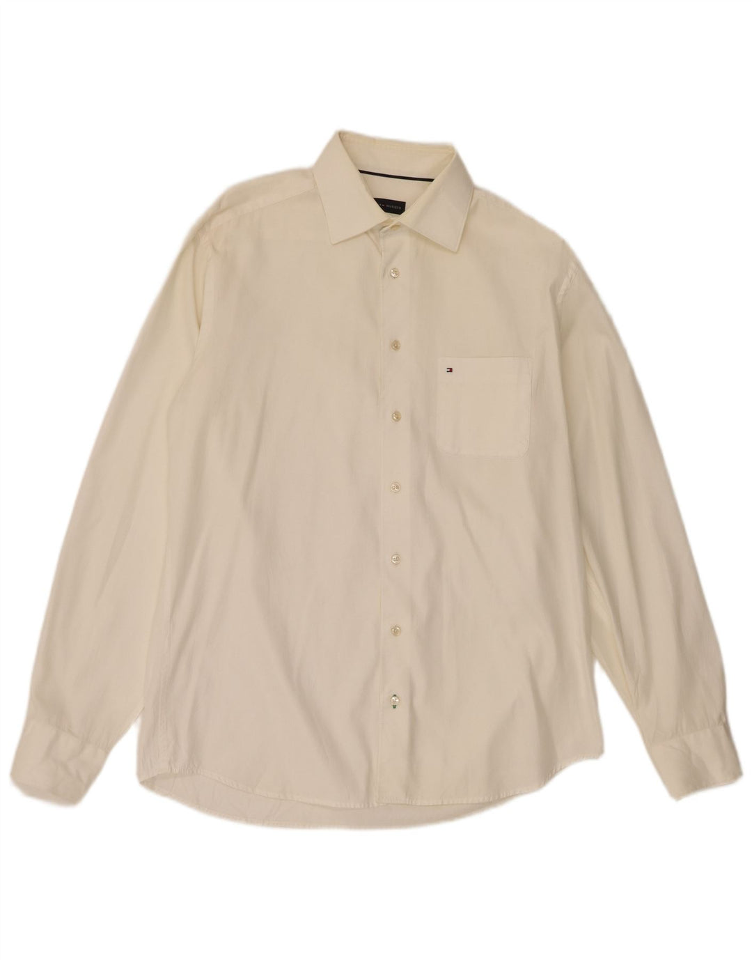 Ανδρικό πουκάμισο Tommy Hilfiger Size 39 15 1/2 Medium Off White Βαμβακερό