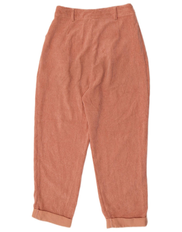 Topshop γυναικείο ψηλόμεσο κοτλέ παντελόνι UK 10 Small W26 L25 Pink