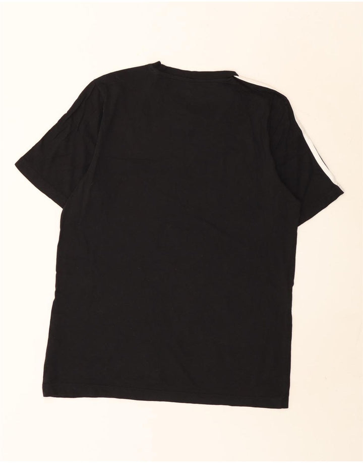 Ανδρικό T-Shirt Adidas Τοπ μεσαίο μαύρο βαμβακερό