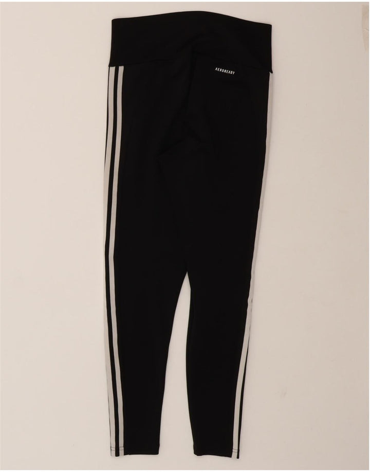 ADIDAS Womens Aeroready Leggings UK 8/10 Small  Black Polyester Vintage Adidas and Second-Hand Adidas from Messina Hembry 