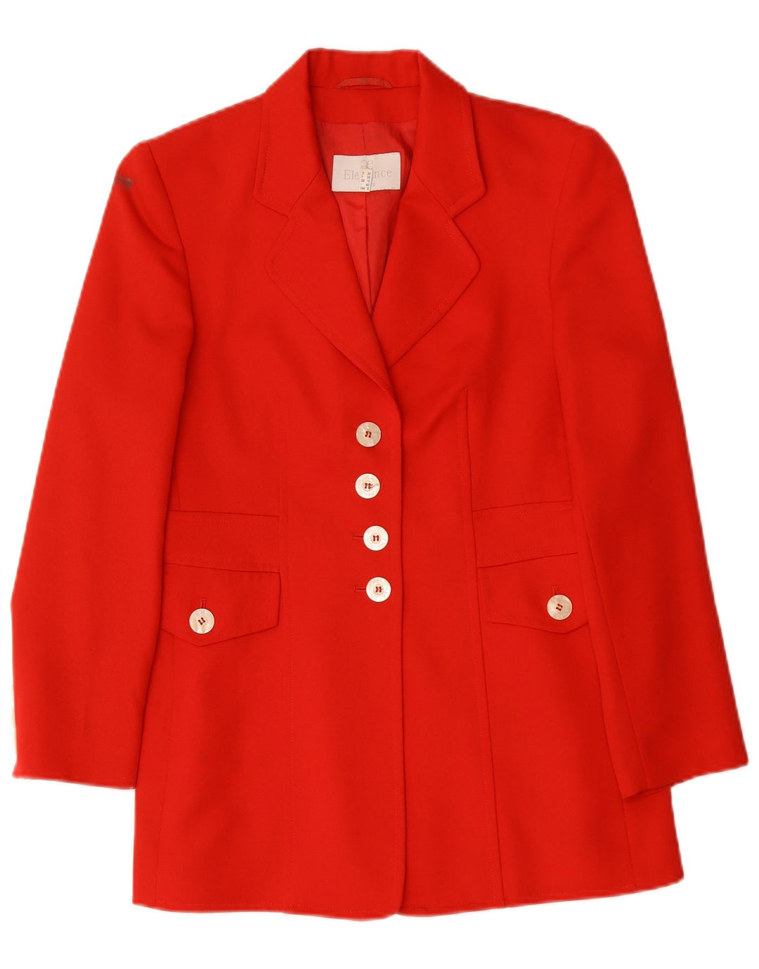 Elegance Γυναικείο Μπουφάν blazer UK 10 Μικρό κόκκινο παρθένο μαλλί