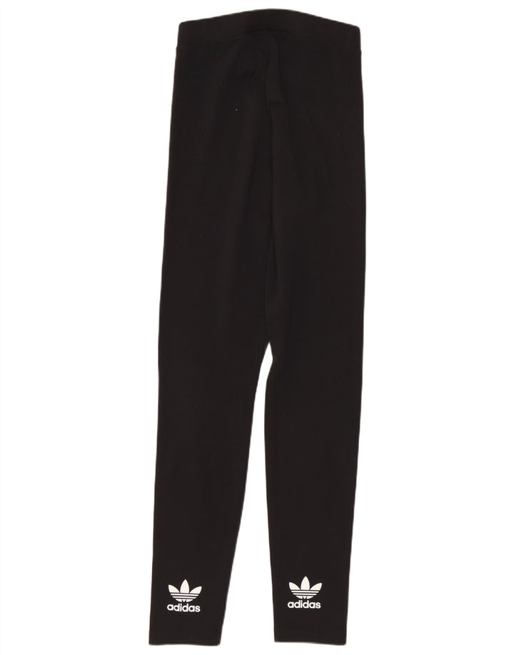 Adidas Γυναικεία γραφικά κολάν UK 8 Small Black Polyester