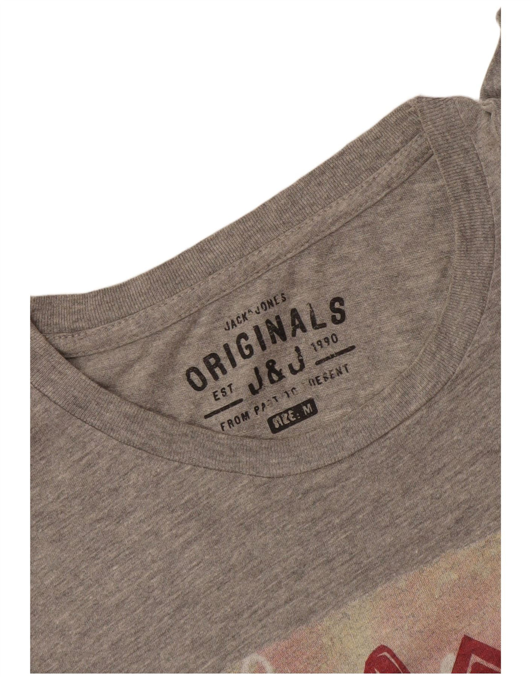 Ανδρικό γραφικό μπλουζάκι Jack & Jones Top Medium Grey