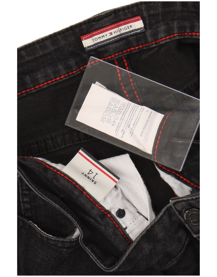 TOMMY HILFIGER Γυναικείο Skinny Jeans US 14 XL W36 L28 μαύρο βαμβακερό