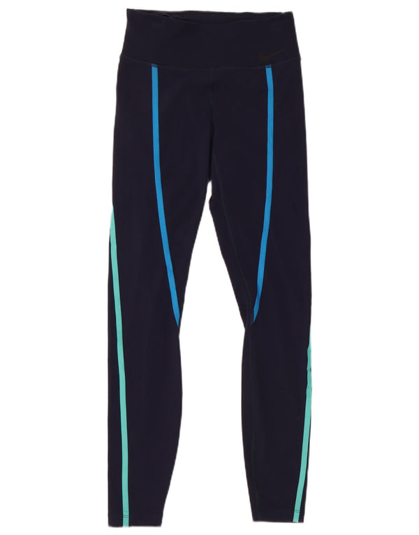 Nike γυναικεία κολάν Dri Fit UK 4 XS Navy Blue Nylon
