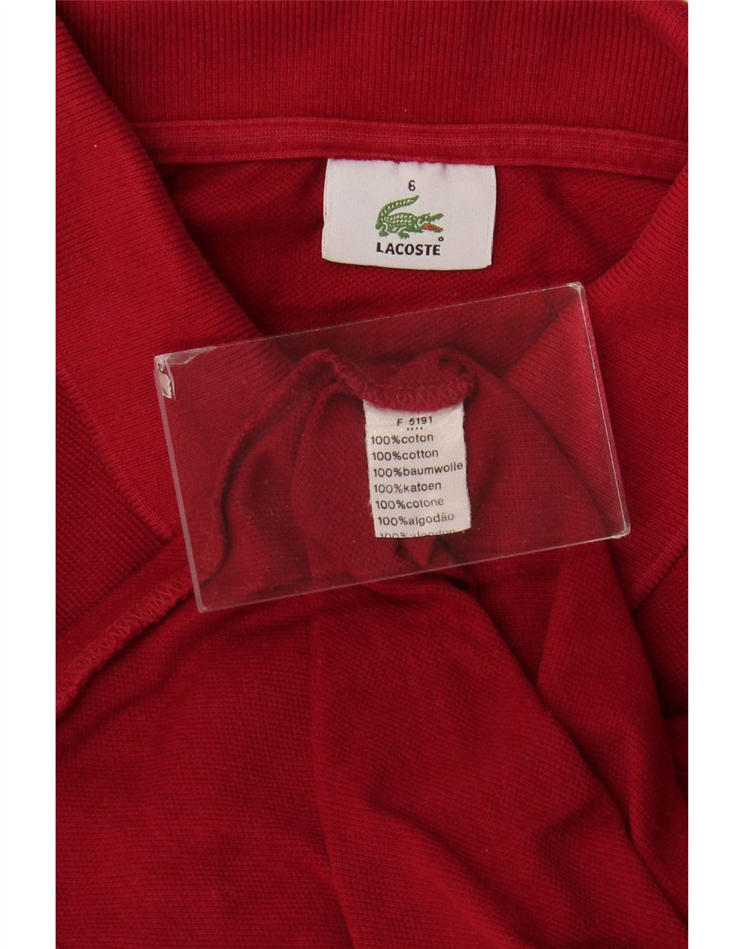 Ανδρικό μπλουζάκι πόλο LACOSTE 6 XL Κόκκινο βαμβακερό