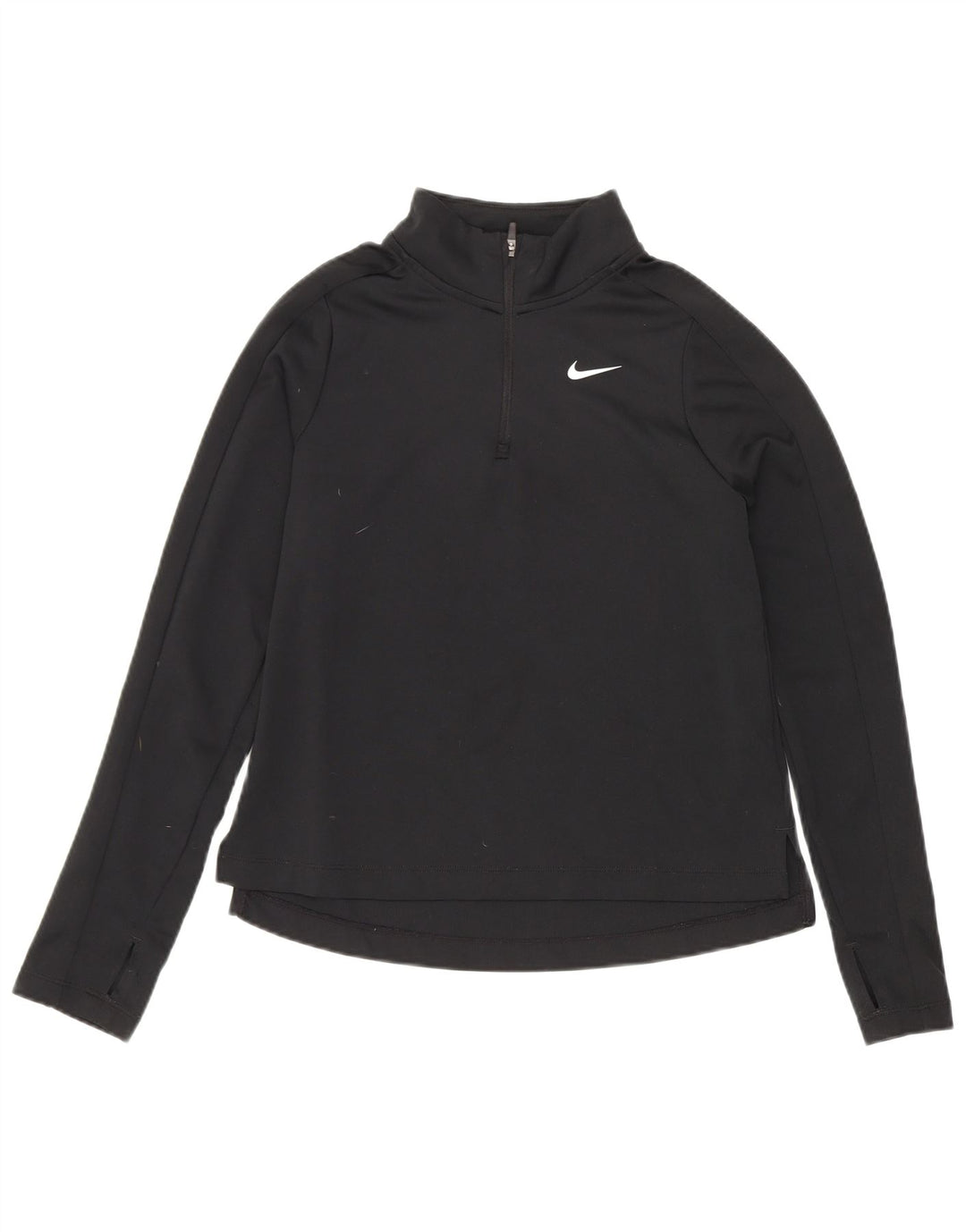 Φόρμα Nike Girls Dri Fit με φερμουάρ πουλόβερ φόρμα 10-11 ετών, μεσαίο μαύρο